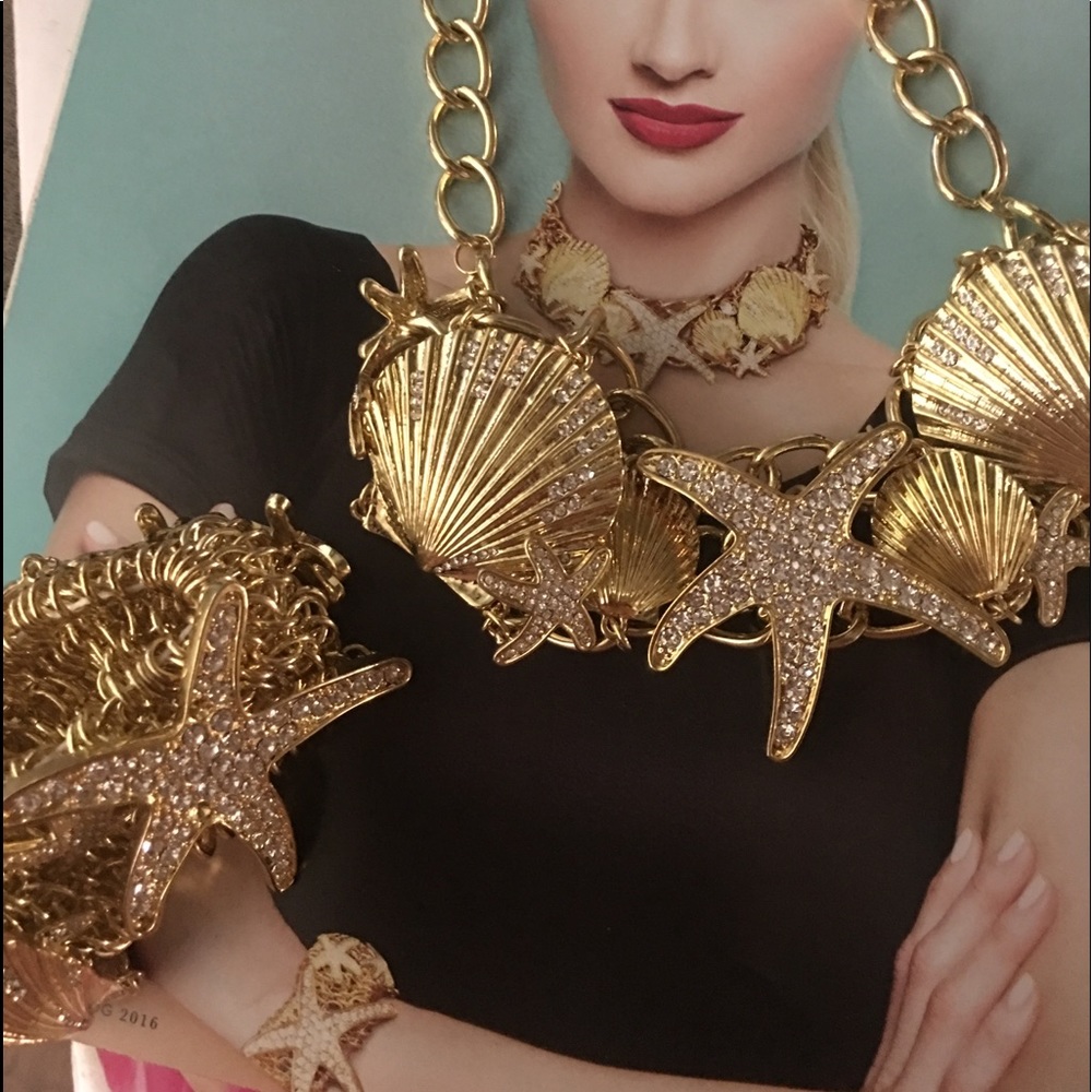 Gold and bling necklace